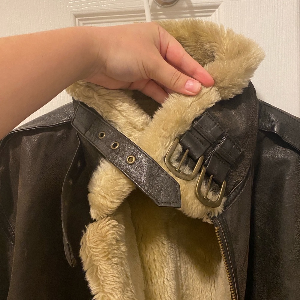Xoxo Brown Shearling Jacket - image 2